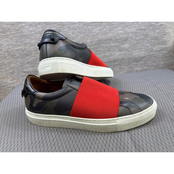 Givenchy Shoes Mens Size 6 EU39 Camo Red Elastic Slip On Leather Casual Sneakers main image 7